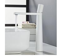 Bathroom Hot and Cold Water Copper Face Wash Hand Faucet, White