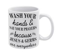 Bathroom Humor Mug Wash Your Hands and Say Your Prayers Mug Funny Coffee Mug,Man Cave Prints,The Best Gift for Colleagues, Parents, and Grandparents, 110z Men and Women