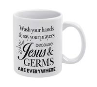 Bathroom Humor Mug Wash Your Hands and Say Your Prayers Mug Funny Coffee Mug,Man Cave Prints,The Best Gift for Colleagues, Parents, and Grandparents, 110z Men and Women