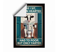 Bathroom Humour Vintage Retro Unframed Wall Art Print A1 (84.1×59.4cm), Wall Decor for Living Room, Bedroom, Office & Home, Art Gift