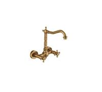 Bathroom into The Wall hot and Cold Water Saving All-Copper Basin Sink Faucet, Flat Chassis can be rotated high* Antique Color
