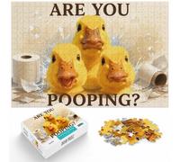 Bathroom Invasion - A Ducklings Meme Poster Jigsaw Puzzle, 1000 Piece | For adults looking for a satisfying home activity: Adult jigsaw puzzle with 1000 pieces fits a regular jigsaw hobby.