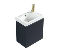 Bathroom Kingdom Flauto Midnight Wall Hung Cloakroom Vanity Basin 450mm in Blue Bathroom Kingdom Blue
