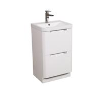 Bathroom Kingdom Monza Gloss White Basin Vanity 500mm Bathroom Kingdom White