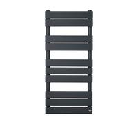 Bathroom Kingdom Queenstown Anthracite Designer Flat Panel Heated Towel Rail 1000x450mm in Grey Bathroom Kingdom Grey