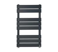 Bathroom Kingdom Queenstown Anthracite Designer Flat Panel Heated Towel Rail 800x450mm in Grey Bathroom Kingdom Grey