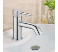 Bathroom Kingdom Redondo Chrome Round Basin Mixer Tap in Silver Bathroom Kingdom Silver