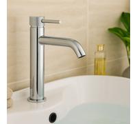 Bathroom Kingdom Redondo Chrome Round Tall Basin Mixer Tap in Silver Bathroom Kingdom Silver