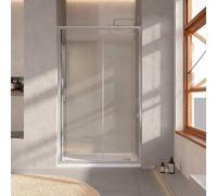 Bathroom Kingdom Shire 6mm Sliding Shower Door 1000mm in Silver Bathroom Kingdom Silver