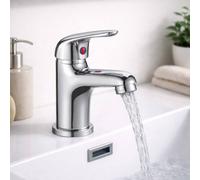 Bathroom Kingdom Tidy Chrome Basin Mixer Tap in Silver Bathroom Kingdom Silver