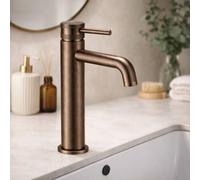 Bathroom Kingdom Venice Brushed Bronze High Rise Basin Mixer Tap in Brown Bathroom Kingdom Brown