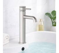Bathroom Kingdom Venice Chrome High Rise Basin Mixer Tap in Silver Bathroom Kingdom Silver