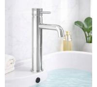 Bathroom Kingdom Venice Chrome High Rise Basin Mixer Tap in Silver Bathroom Kingdom Silver