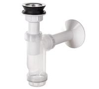 Bathroom Kitchen Single Bottle Drain Waste Trap with Transparent Body Casing