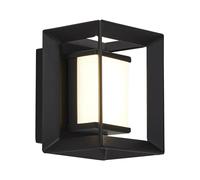 Bathroom Light Black Chaplin LED Wall IP44 White Polycarbonate 100mm Searchlight