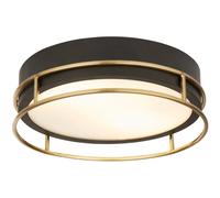Bathroom Light Black Phoenix 2 IP44 & Brass 300mm Searchlight 62012-2PB