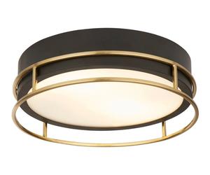 Bathroom Light Black Phoenix 2 IP44 & Brass 300mm Searchlight 62012-2PB