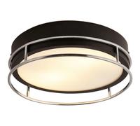 Bathroom Light Black Phoenix 2 IP44 & Chrome 300mm Searchlight 62012-2CC