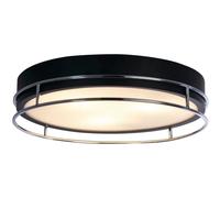 Bathroom Light Black Phoenix 2 IP44 & Chrome 400mm Searchlight 62013-3CC