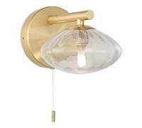 Bathroom Light Brass Mobias Wall IP44 Satin Endon 97182