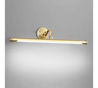 Bathroom Light Fixture Over Mirror d Wall Lamp,Angle Adjustable LED Modern Vanity Wall Light,Brushed Brass Vanity Wall Light Strip for Bedroom Living Room Study Room Dining Room Stairs Porc