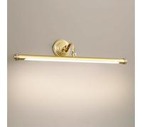 Bathroom Light Fixture Over Mirror d Wall Lamp,Angle Adjustable LED Modern Vanity Wall Light,Brushed Brass Vanity Wall Light Strip for Bedroom Living Room Study Room Dining Room Stairs Porc