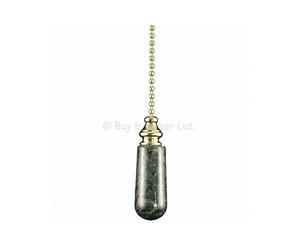 Bathroom Light Pull Chain - Polished Brass and Green Real Marble Drop & Brass Chain E5