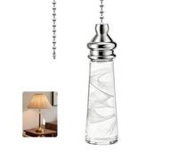 Bathroom Light Pull Cord, Chrome Teardrop Pull Cord Handle with 100cm Pull String Extension and Cord Connector Pull Cord Light Switch Bathroom for Bathroom Toilet Light Ceiling Lights Fan Switch