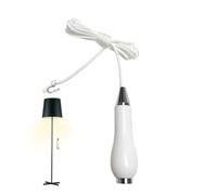 Bathroom Light Pull Cord,Pull-Cord Light Switch,Pulls for Handle,Shower,String,8cm With 150cm Connector Bowling White Chrome for/Toilet/Ceiling Fans/Blind/Chain Handles/Novelty Pendant Replacement