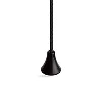 Bathroom Light Pull Cord String, Contemporary Black Cord, Connector and Acorn. (Pack of 1)