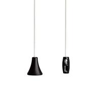 Bathroom Light Pull Cord Strings, Classic Acorn Handle in a Choice of Fun Colours. White Cord. (Jet Black)