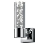 Bathroom Light Silver Bolsa LED Wall IP44 Chrome Clear Acrylic Trio 282410106