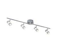Bathroom Light Silver Bubbles LED 4 Spot Bar IP44 Chrome Searchlight 4414CC