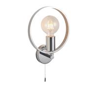 Bathroom Light Silver Merola Wall IP44 Chrome Endon 96002