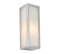 Bathroom Light Silver Newham Wall IP44 Chrome Frosted Glass Endon 96219