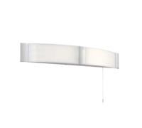 Bathroom Light Silver Onan LED Wall IP44 Chrome Acrylic Shaver Socket Endon