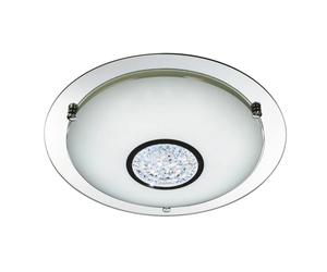 Bathroom Light Silver Portland LED IP44 Chrome 310mm Searchlight 3883-31