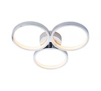 Ensora Lighting Zack 3 Light Semi flush, Silver