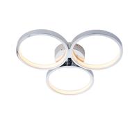 Anson Lighting Dial Chrome Contemporary Led Warm White 3 Light Bathroom Semi Flush Light