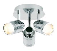 Bathroom Light Silver Scorpius 3 Spot Plate Chrome IP44 Spa SPA-27405-CHR