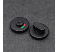 Bathroom Lock Handle Knob Made from Stainless Steel with Visual Open/Closed Indicator, Designed for Secure and Privacy-Focused Door Locking (Black)