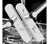 Bathroom Lock with Key, Adjustable Hand Orientation, Rust Resistant Stainless Steel Construction (35mm)