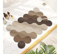 Bathroom Loofah Shower Mat for Inside Shower, Anti Mould PVC Bath Mat Soft Non Slip Bathtub Mat with Drain, Quick Drying Bathroom Wet Shower Areas Mat