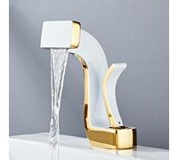 Bathroom Luxury Waterfall Brass Washbasin Hot and Cold Toilet Mixer Taps - Gold Black Chrome,Kitchen tap