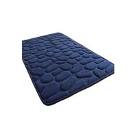 bathroom mat 1pc Cobblestone Bath Mat - Stone Textured, Rapid Water Absorbent, Non-Slip, Washable, Thick Soft And Comfortable Carpet For(Blue,40cmx60cm)