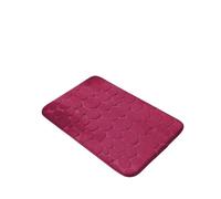 bathroom mat 1pc Cobblestone Bath Mat - Stone Textured, Rapid Water Absorbent, Non-Slip, Washable, Thick Soft And Comfortable Carpet For(Red,50cmx80cm)