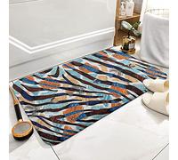 Bathroom Mat Abstract Zebra Stripe Welcome Mat Non-Slip Decoration Kitchen Rug, For Garage, Bathroom, Entry, 40X60Cm
