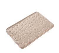 bathroom mat Cobblestone Embossed Bathroom Bath Mat Non-slip Carpets In Wash Basin Bathtub Side Floor Rug Shower Room Doormat Memory Foam Pad(Beige)