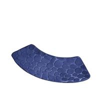 bathroom mat Curved Bathroom Mat Thickened Shower Room Absorbent Door Toilet Non-slip Dirt-resistant Entrance(Blue)