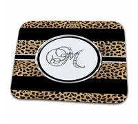 Bathroom Mat Elegant Cheetah Animal Print Monogram Letter M Cw Designs Monogram Letters Ground Mat Water Absorbent Decoration Kitchen Rug, For Toilet, Bathtub, Living Room, 40x60cm